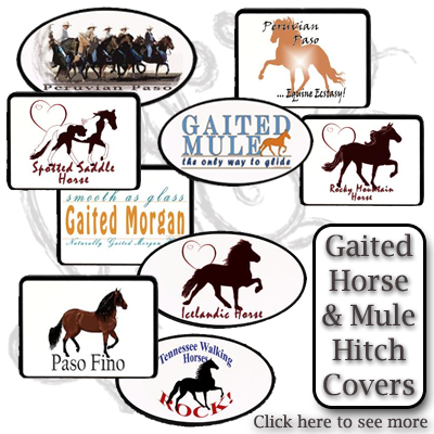 gaited horse and gaited mule trailer hitch covers