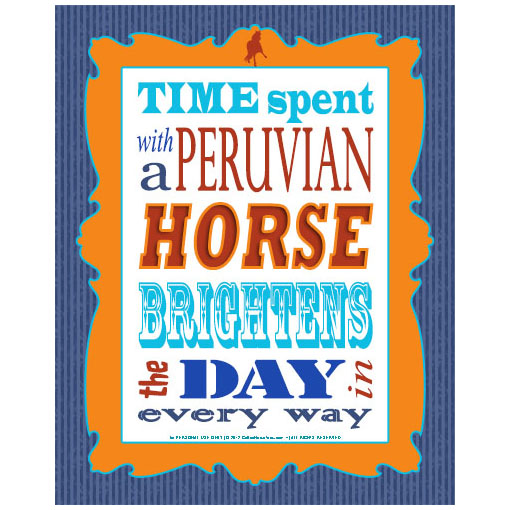 peruvian horse subway word art free printable