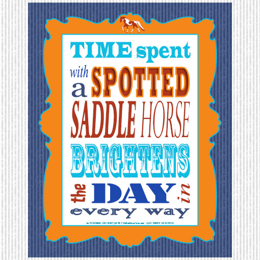 spotted saddle horse free print and frame word art